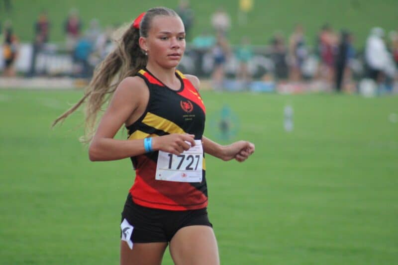 Chelsea van Dyk won her U16 girls' 1500m heat, while Gemma Rigele clcoked a personal best 56.39 to secure victory in her U18 women's 400m heat.