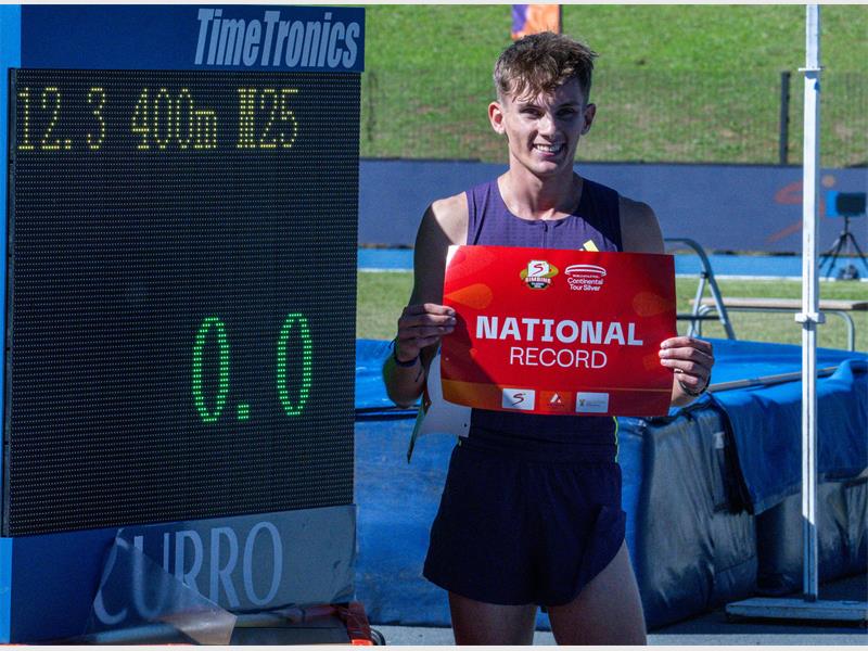 He clocked 44.94 seconds to dip under 45 seconds for the first time, smashing his own national U20 record of 45.03 set at last year's ASA senior track and field champs in Potchefstroom.