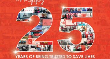 Red background with number 25