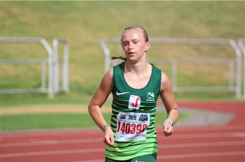 She's a steeplechaser and qualified for her first clubs and schools track and field national championships.