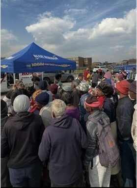 People standing together in a crowd