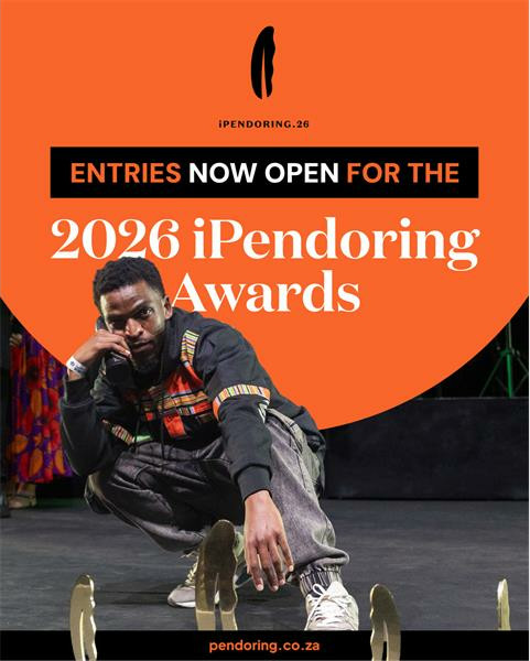orange poster with a guy in a squat pose.