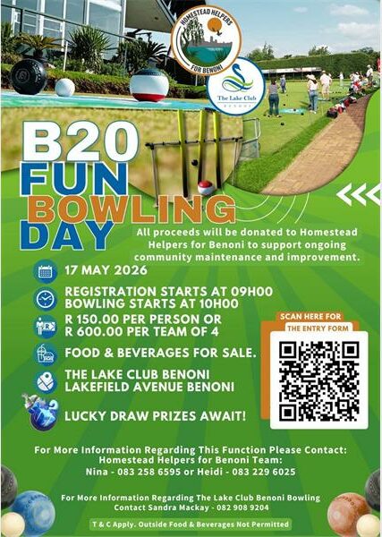 For more info on the event, contact Nina Visser on 083 258 6595 or Heidi Leitch on 083 229 6025.