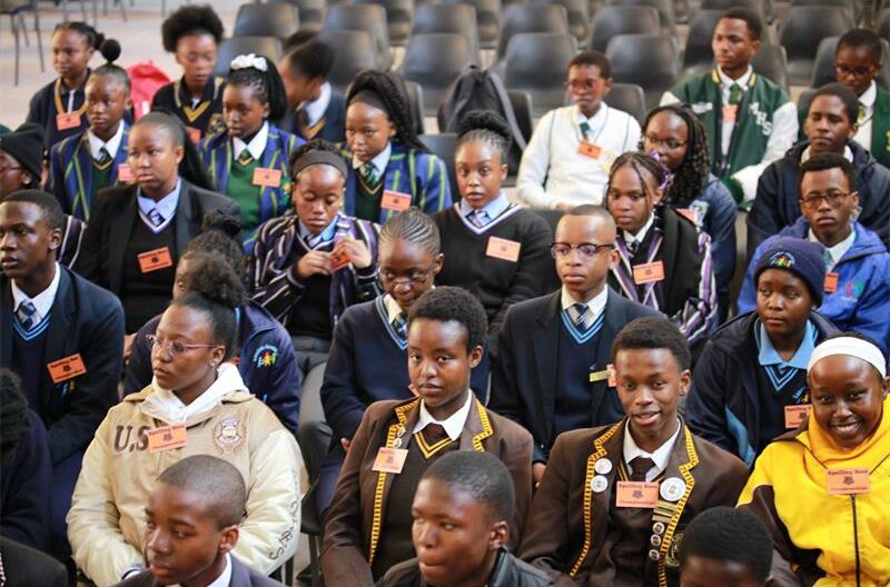 Group of uniformed learners