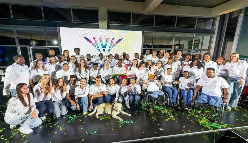 A squad of 112 athletes from 10 sporting codes was announced by Sascoc president Barry Hendricks on June 24.