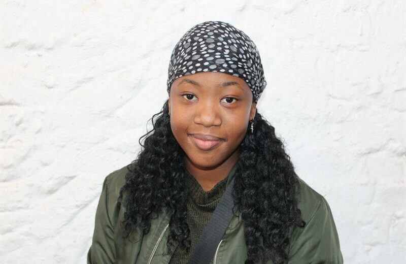 Young black woman with a bandana