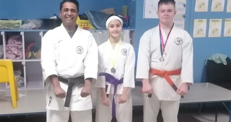 The three karateka collected a combine five medals in the competition.