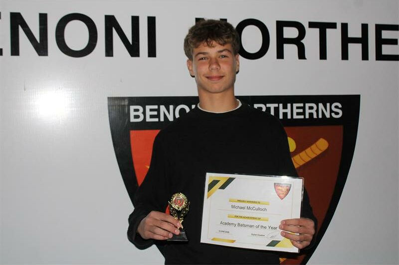 He was named the the Benoni Northerns Cricket Club academy's batsman of the year.