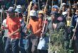 a crowd of protesters
