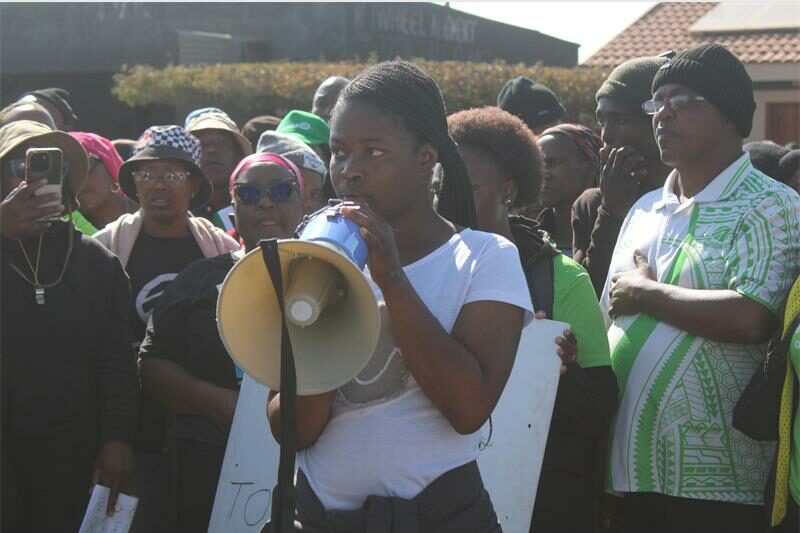 The community held a protest outside the police station, demanding the immediate removal of the station commander.