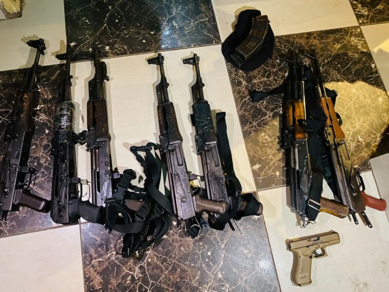 a cache of firearms