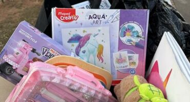 a pile of donated goods