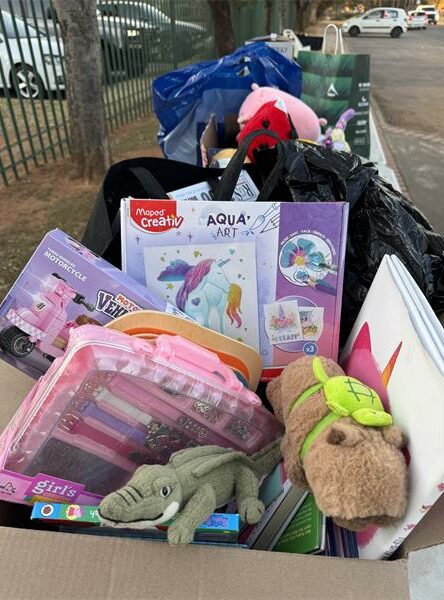 a pile of donated goods