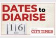 A black and white image with the words dates to diarise in red and the benoni city times logo and a calendar date showing 16 June.