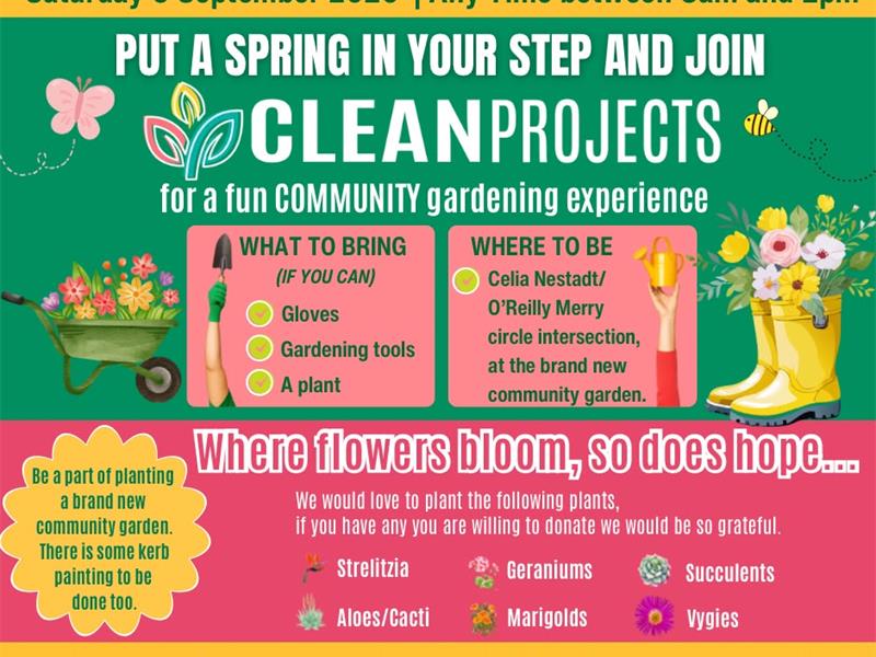 Poster to promote community clean-up