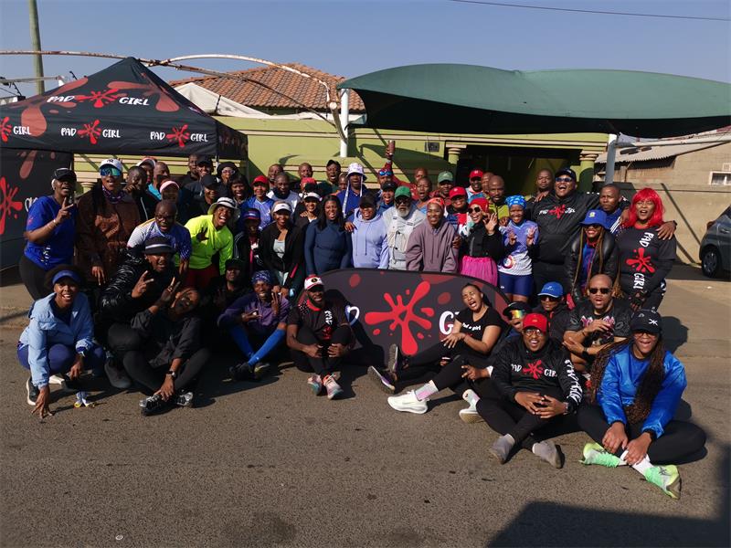 They collected more than 3 000 pads, which will be distributed to several schools across Gauteng.