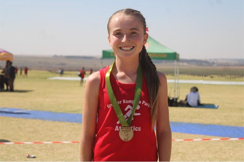 She finished her race in third place to also qualify for the Gauteng Schools cross country champs.