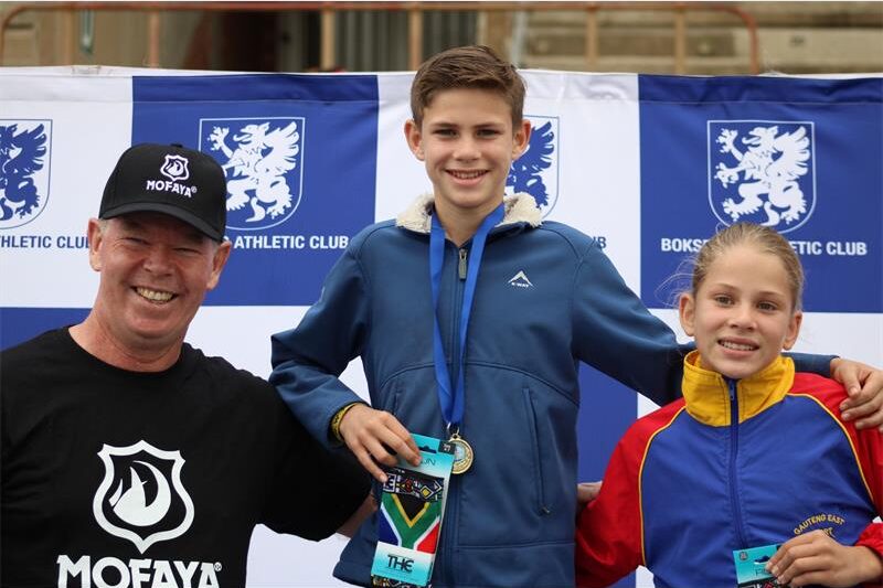 They finished first and second overall in the 7.5km fun run.