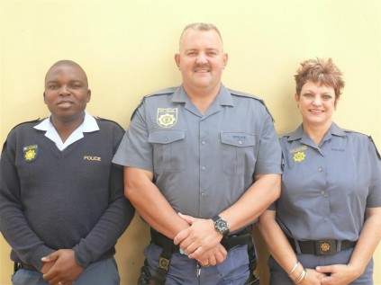 The Brakpan anti-hijacking team comprises Const Collen Mashakani (left), Wo Jan Roos, Wo Sonja van der Walt and Const Clifford Bezuidenhout (below).