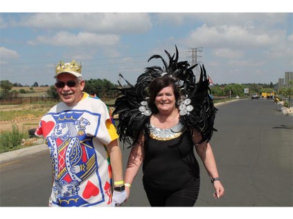 Kevin and Margaret Heard dressed up for the walk.