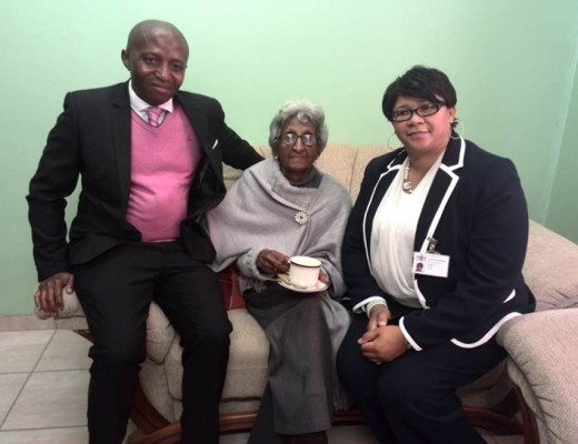Partnering with the Gauteng Department of Education (Mr Nhlapo on left - Principal, Elizabeth Du Plessis - middle and Leo from GDE, Ekudibeng Region
