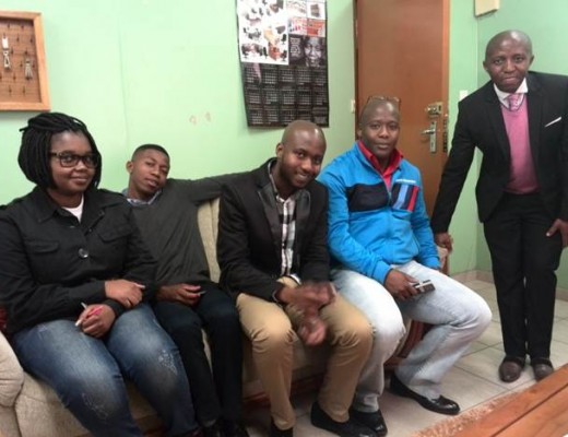 Siyanqoba SocioInvest Foundation Team who made this possible, from left Busi Sibande, Nelson Shikwambana, Thulani Msibi, Vincent Thungo and Mr R Hermanus (Picture not included)