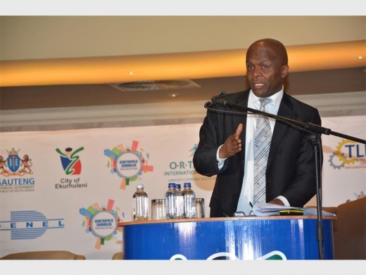 Ekurhuleni mayor Clr Mondli Gungubele speaking at the Ekurhuleni Wi-Fi launch, which took place in Katlehong, on Thursday, last week.