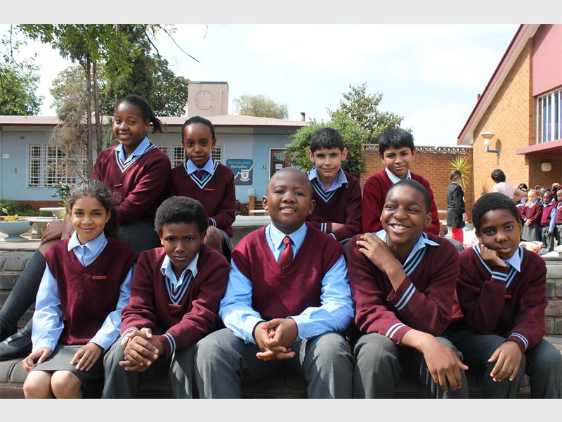 Grade Five: Back, from left: Chantel Muchechetere, Ruth Wondemu, Carlo Cardosa and Vashish Pal. Front: Aaqilah Rawat, Yusriy Kgoadi, Sphiwosethu Ndaba, Lesed Mokoena and Leago Seete. Absent: Huraiva Abbas.