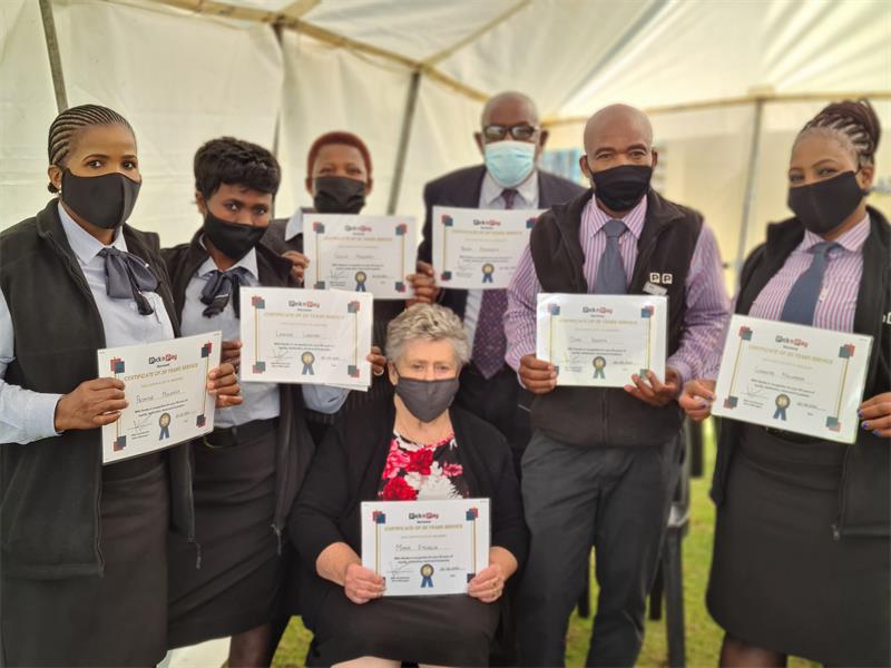 Longservice recognised at Pick n Pay Brakpan Herald