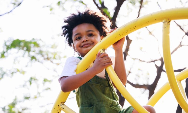 Cute,African,American,Little,Kid,Boy,Having,Fun,While,Playing