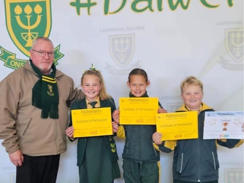 Een van die drie leerders het 'n plek behaal in die uitdaging.