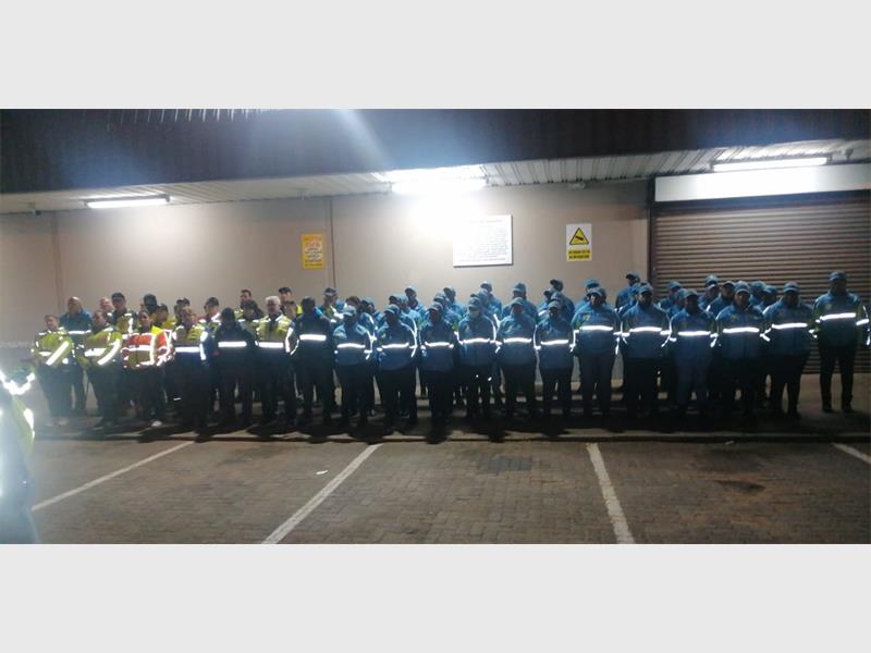 The stakeholders paraded at Pick n Pay Sherwood, in the parking lot beforehand.