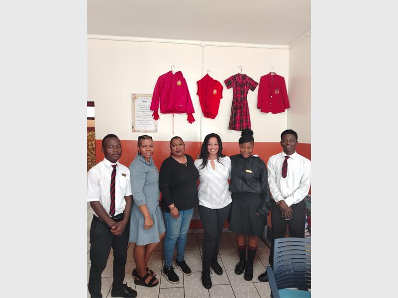 Youth leader Lerato Maris engaged with learners, showing how international peace-building efforts can impact local communities.