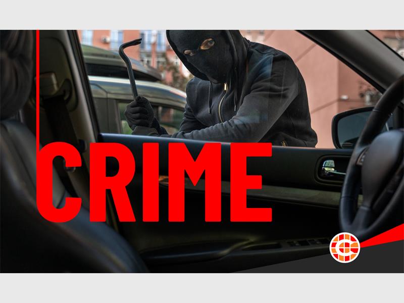 The driver ran for safety, leaving the keys in the ignition.