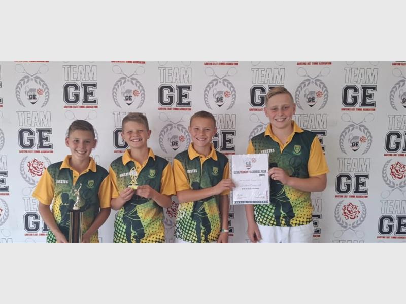 Die vier seuns het by die Gauteng-Oos liga as wenners weggestap.