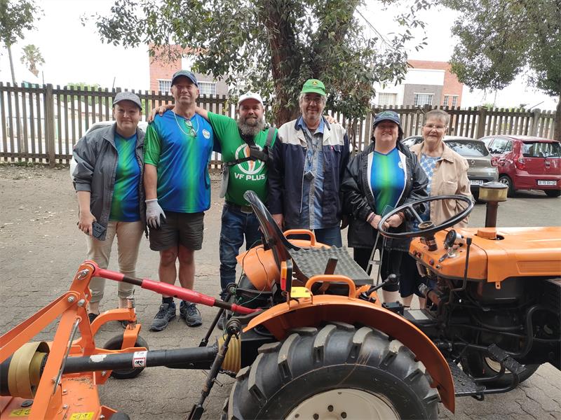 Even some of the elderly residents rolled up their sleeves to help with the effort organised by a local.