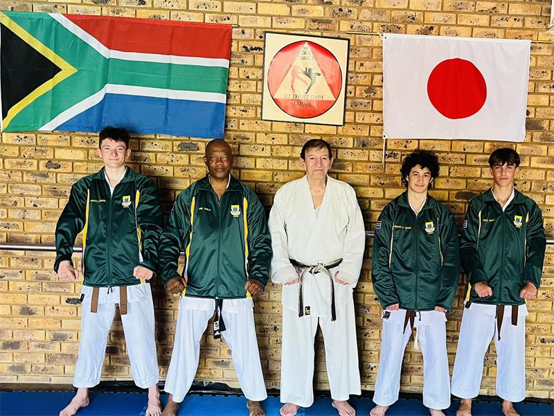 The four members of the Dan Triangle Karate Club obtained their national colours.