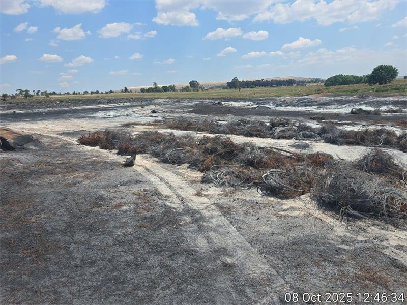Officials found hundreds of tyres ready to be illegally burnt for scrap wire.