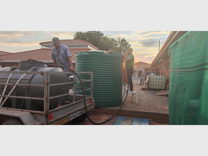 Drinking water is most needed at the San Michele Home after their reservoir tank burst over the weekend.