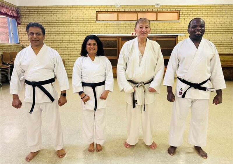 The fighters had to complete 10 difficult fights each before qualifying for the belts.