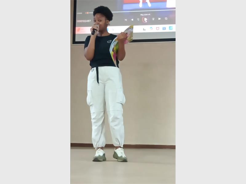 The talk was about how anyone can be an activist and how living in Brakpan shaped Brianna.