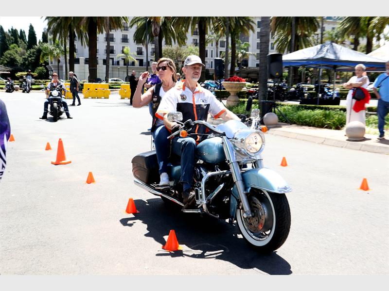 Harley riders showcased precision riding and teamwork during a fun-filled event hosted at Hooters Emperors Palace.