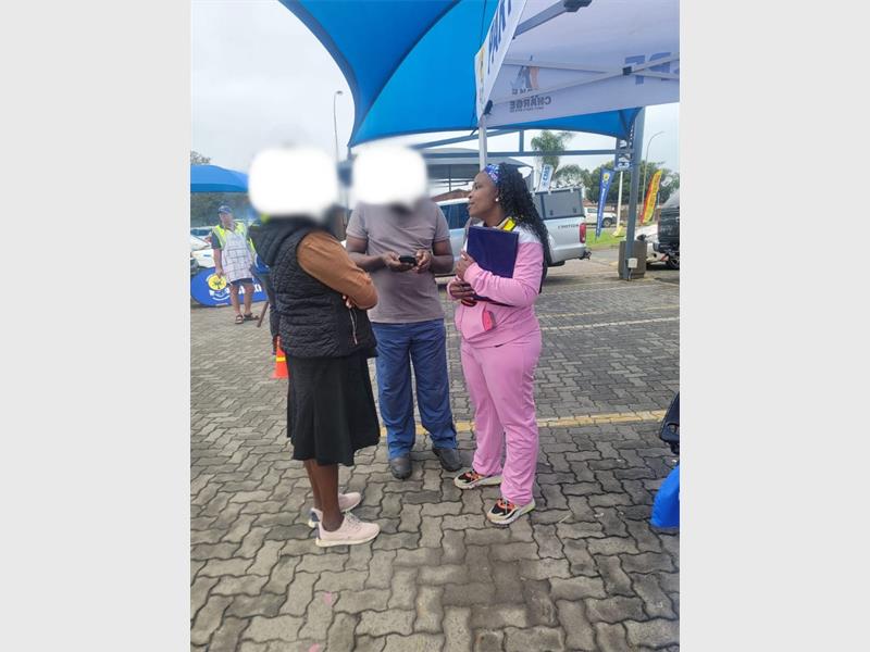 Law enforcement and security partners engaged the public during a high-visibility safety drive at a local shopping centre.