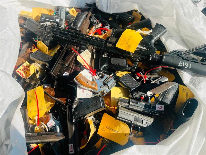 The SAPS marked International Firearm Destruction Day by destroying confiscated firearms, including weapons linked to gender-based violence, cash-in-transit robberies and other serious offences.