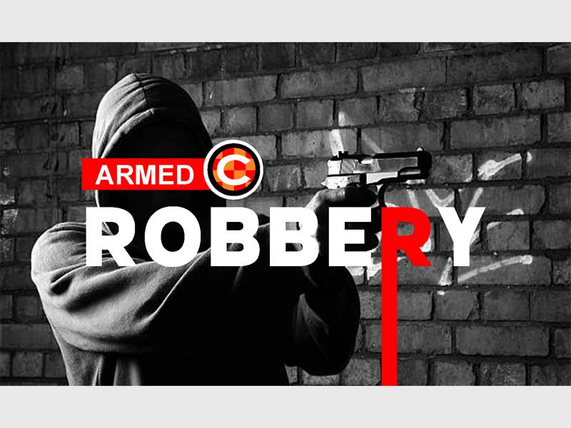 The robbers fled after stealing the driver's cellphone and the passenger's belongings.