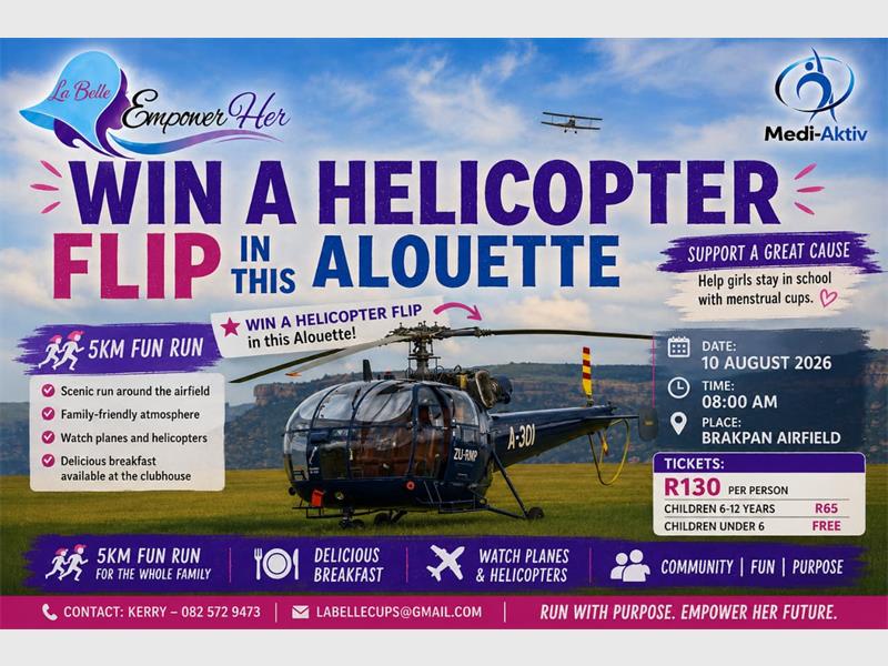 Aviation enthusiasts and families can enjoy a unique event while helping provide menstrual health resources to girls in need.