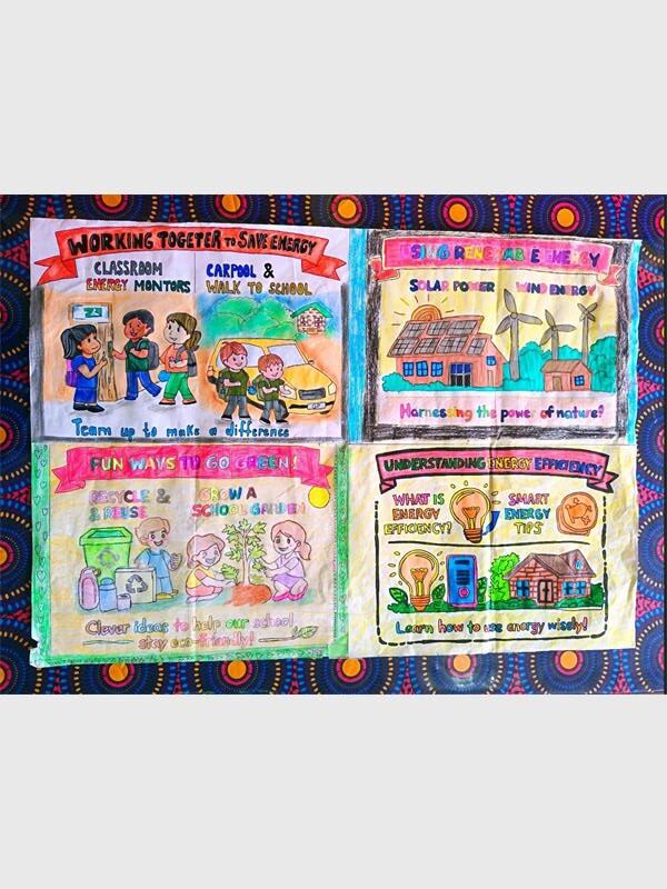 Die leerders het prente geteken van 'n groener Stad van Ekurhuleni, wat 'n aansienlike kontantprys aan die skool besorg het.