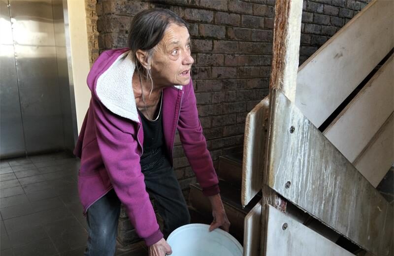 The leak, possibly from the reservoir on top of the flats, has been addressed on numerous occasions but still remains unresolved.