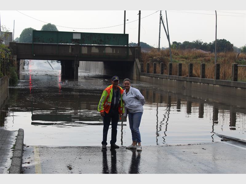 Heavy rain exposes alleged substandard work at the subway.