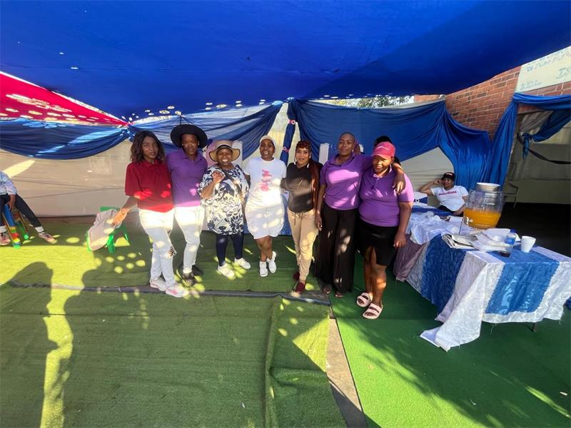 Nonhlanhla Zwane marks her special day by sharing food, cake and juice with vulnerable residents.
